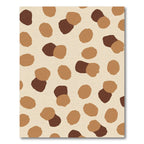 Earthy Brown Abstract Blob Rug