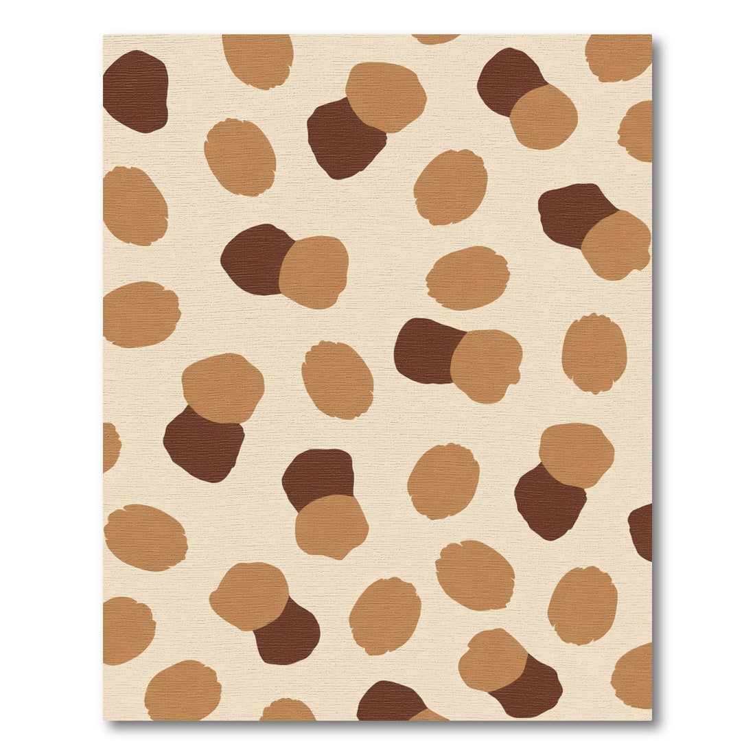 Earthy Brown Abstract Blob Rug
