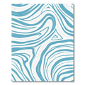 Blue White Swirl Marble Texture Rug