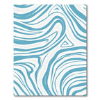 Blue White Swirl Marble Texture Rug