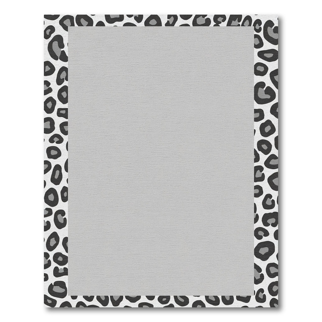 Monochromatic Animal Print Border Rug