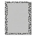 Monochromatic Animal Print Border Rug
