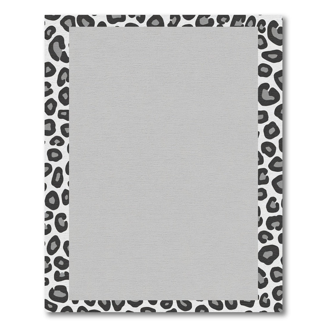 Monochromatic Animal Print Border Rug