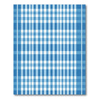Classic Blue White Gingham Check Rug