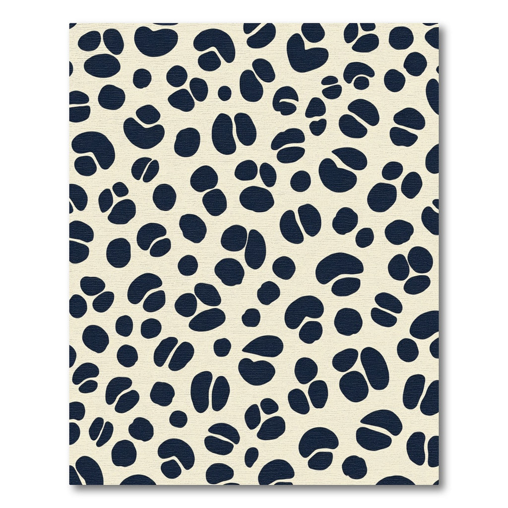 Navy Bean Shaped Spotty Rug