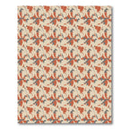 Terracotta Gray Abstract Brushstroke Rug