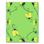 Whimsical yellow bug garden vines Rug