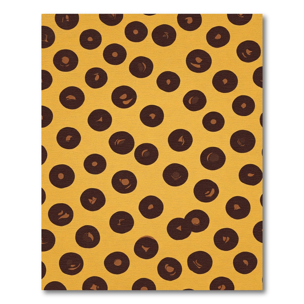 Brown Scattered Dots Amber Background Rug