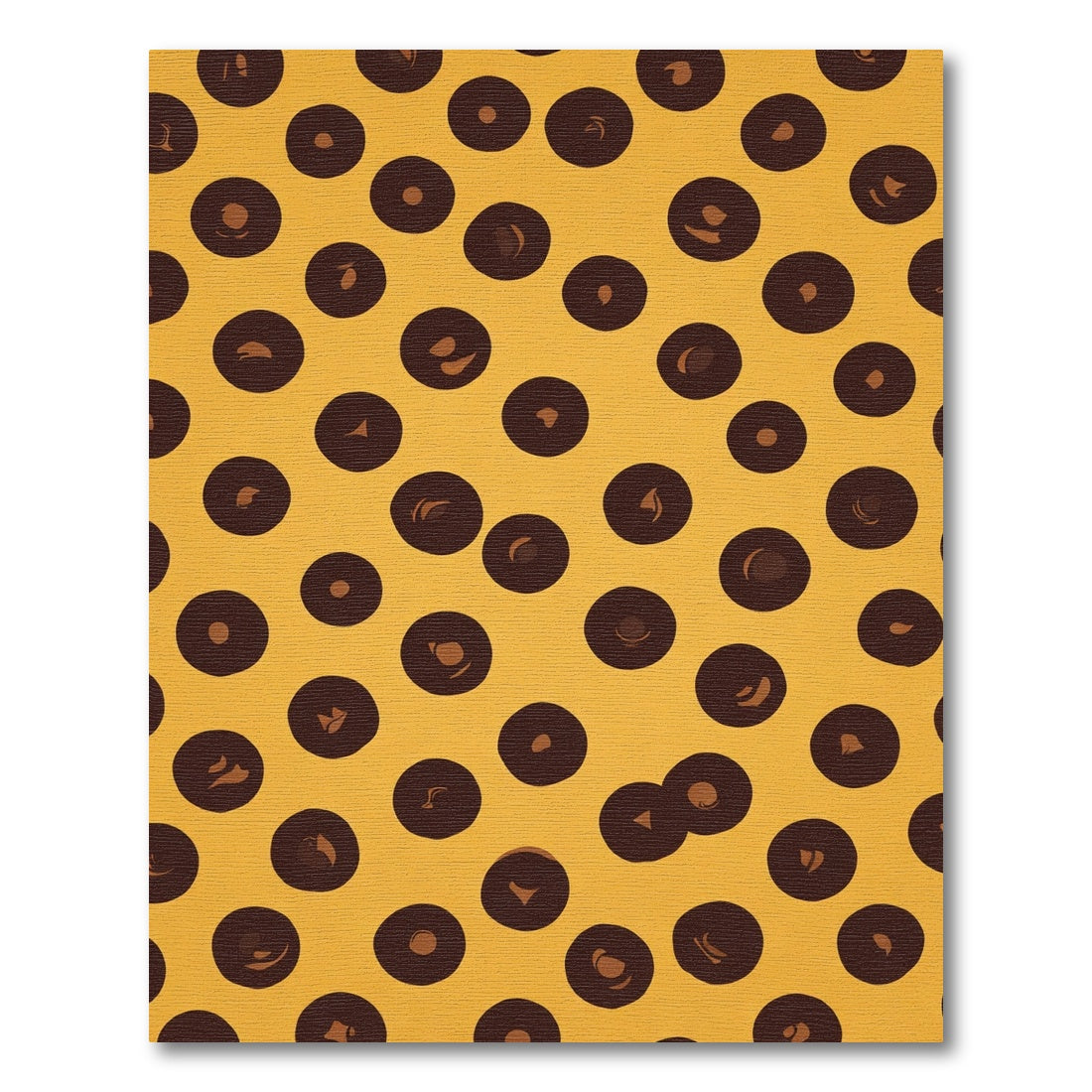 Brown Scattered Dots Amber Background Rug