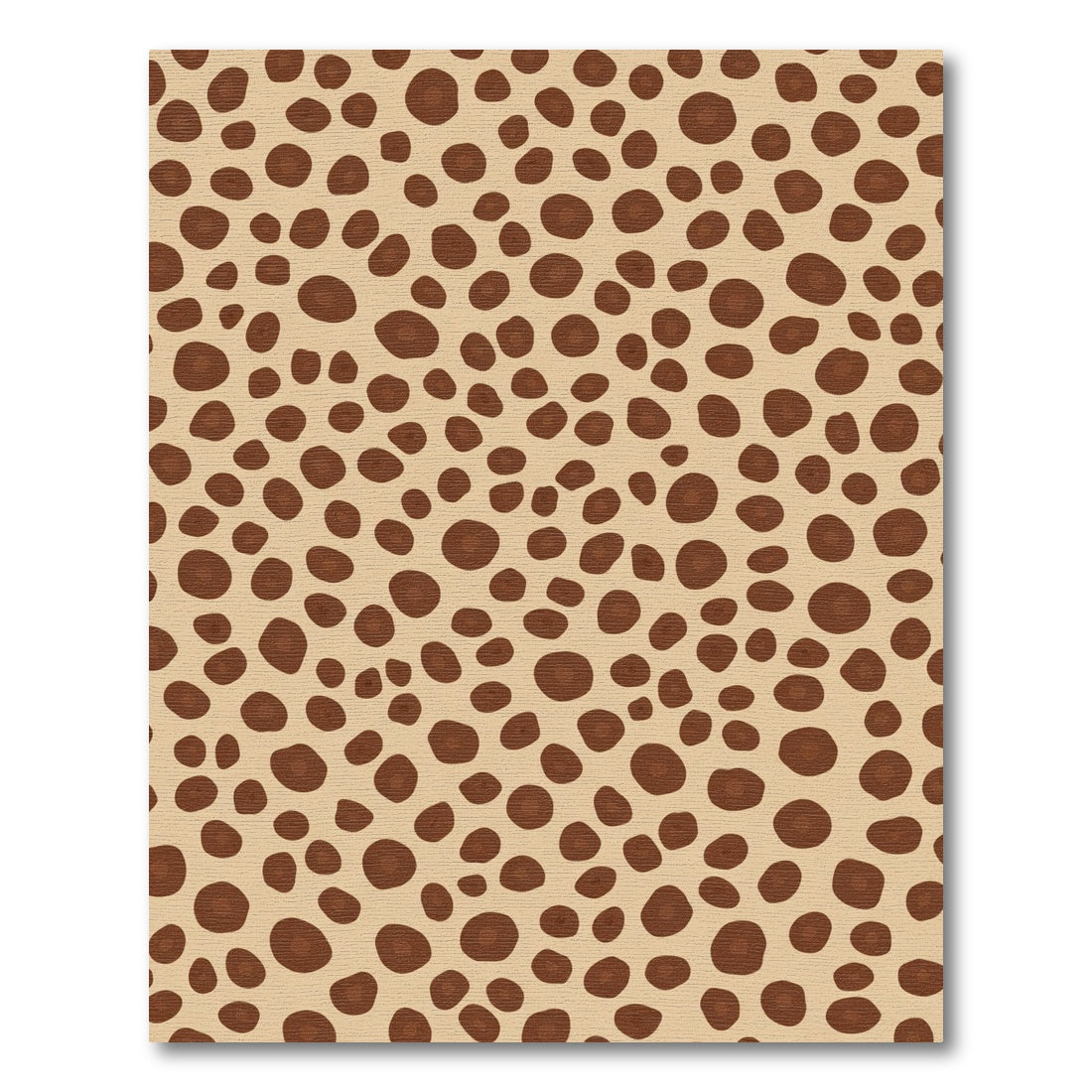 Brown Spots Animal Print Rug