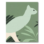 Whimsical Mint Creature Forest Scene Rug