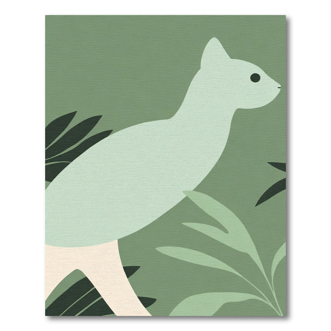 Whimsical Mint Creature Forest Scene Rug