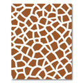 Brown White Abstract Organic Network Rug