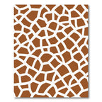 Brown White Abstract Organic Network Rug