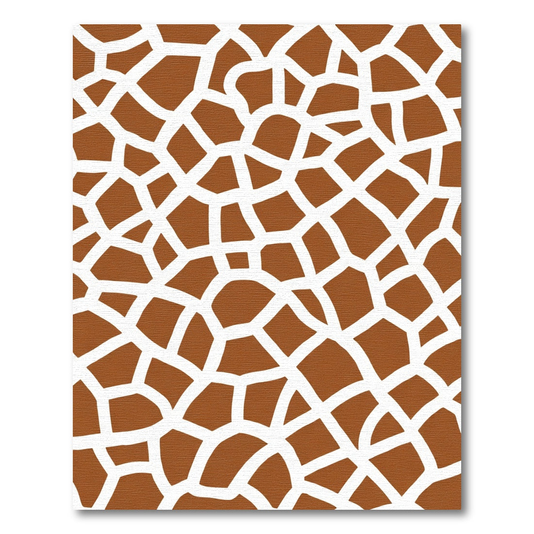 Brown White Abstract Organic Network Rug