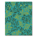Teal Green Leafy Branch Arrangement Rug