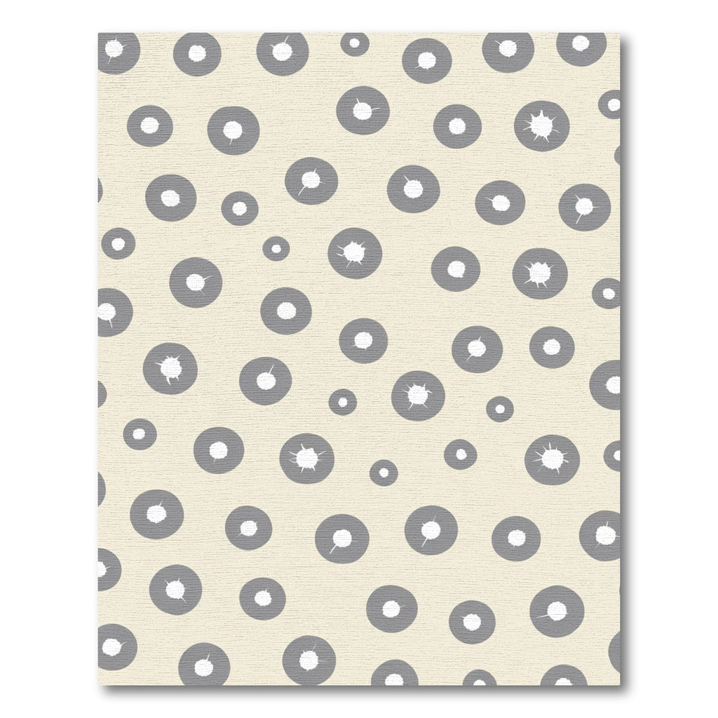 Gray Abstract Circle Scatter Rug