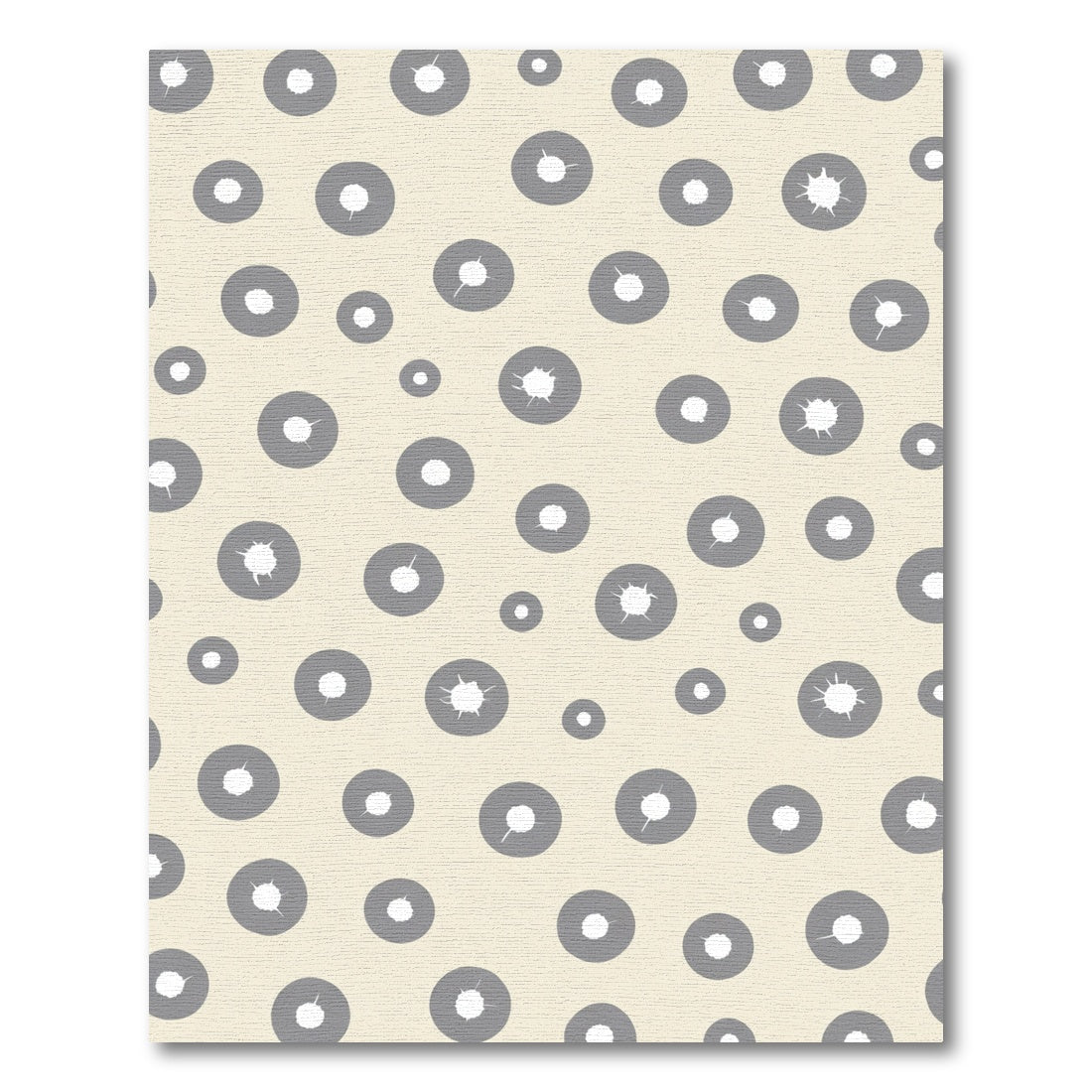 Gray Abstract Circle Scatter Rug