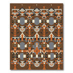 Earthy Tones Geometric Tribal Square Rug