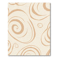 Cream Swirls Abstract Organic Curves Rug