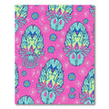 Bright Pink Teal Floral Paisley Rug