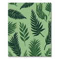 Deep Green Tropical Leaf Medley Rug
