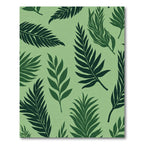 Deep Green Tropical Leaf Medley Rug