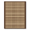 Warm Brown Plaid Grid Rug