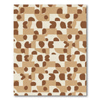 Abstract Brown Organic Collage Rug
