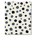 Navy Black Polka Dot Splash Rug