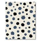 Navy Black Polka Dot Splash Rug