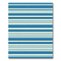 Blue Cream Horizontal Stripe Rug