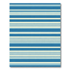Blue Cream Horizontal Stripe Rug