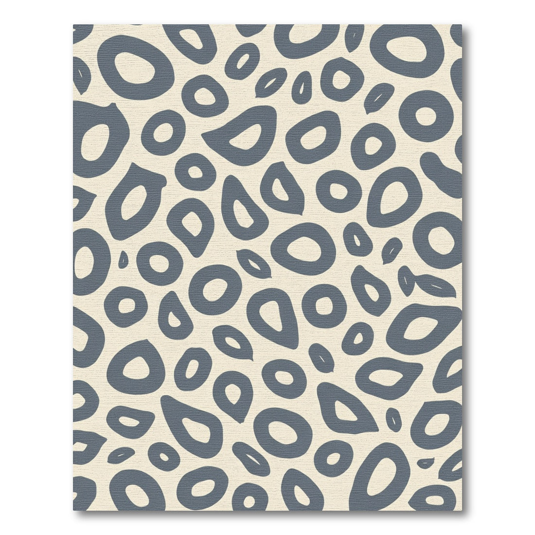 Grey Abstract Blob Shapes Rug