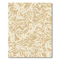 Sandy Beige Swirl Leaf Rug