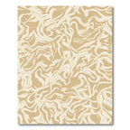 Sandy Beige Swirl Leaf Rug