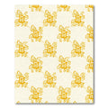Golden Floral Diagonal Repeating Rug