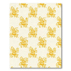 Golden Floral Diagonal Repeating Rug
