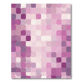 Soft Pink Gradient Square Mosaic Rug