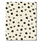 Chic Black Spots Ivory Background Rug