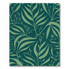 Deep Teal Leafy Vine Serenity Rug