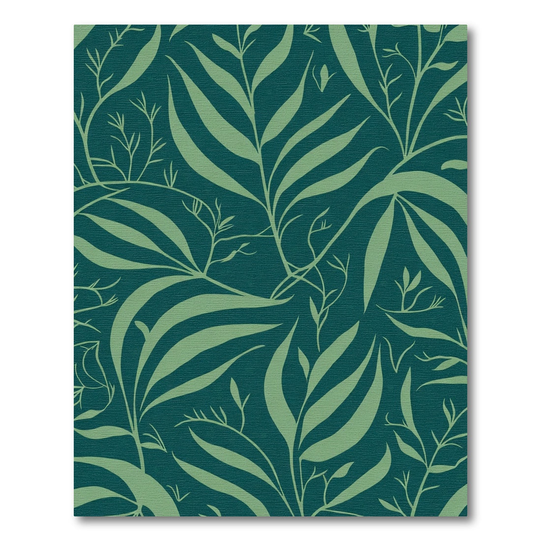 Deep Teal Leafy Vine Serenity Rug