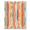 Earthy Orange Grey Vertical Stripes Rug