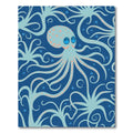 Aqua Octopus Tentacle Swirl Blue Rug
