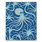 Aqua Octopus Tentacle Swirl Blue Rug