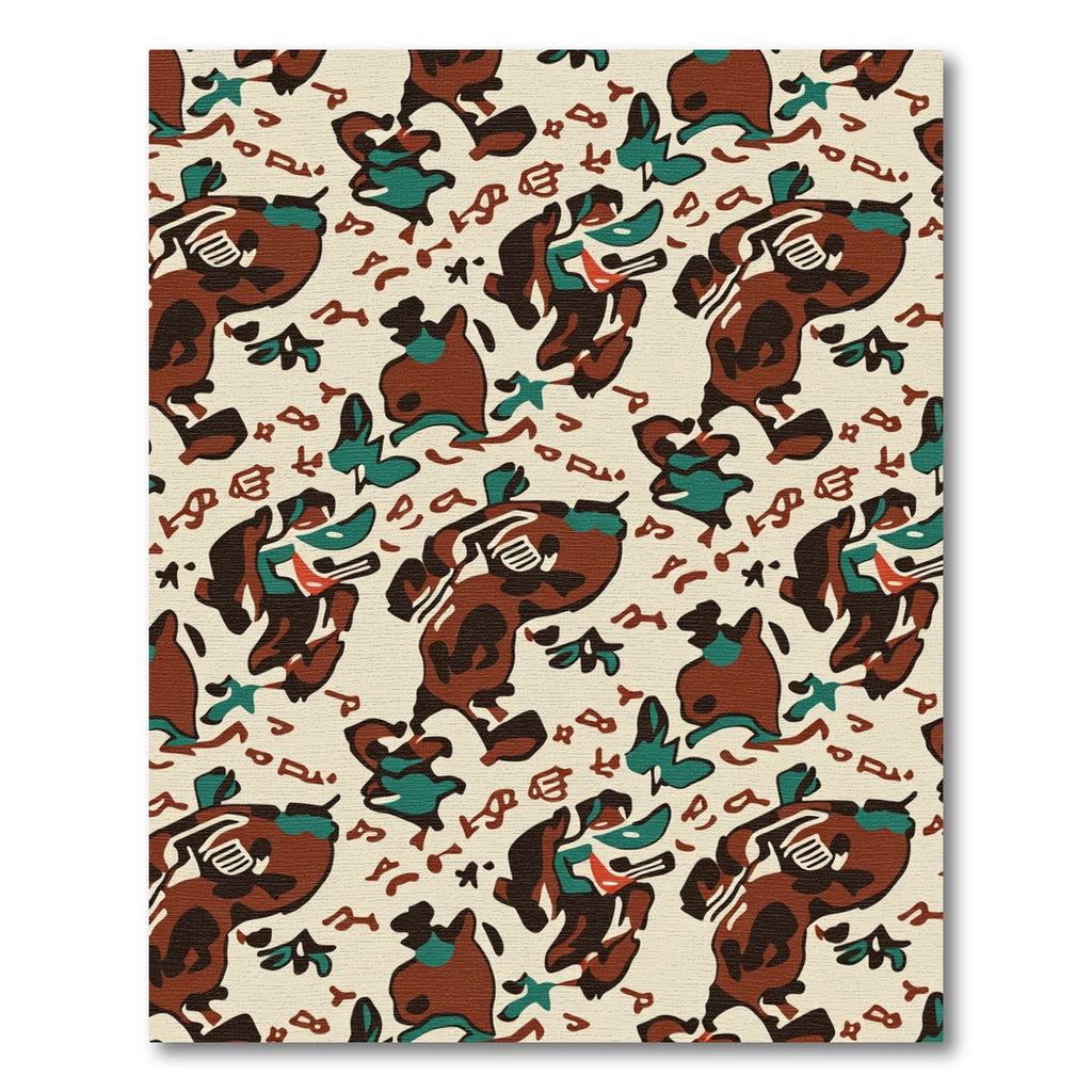 Retro Abstract Woodland Creature Rug