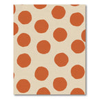 Terracotta Circles On Cream Background Rug