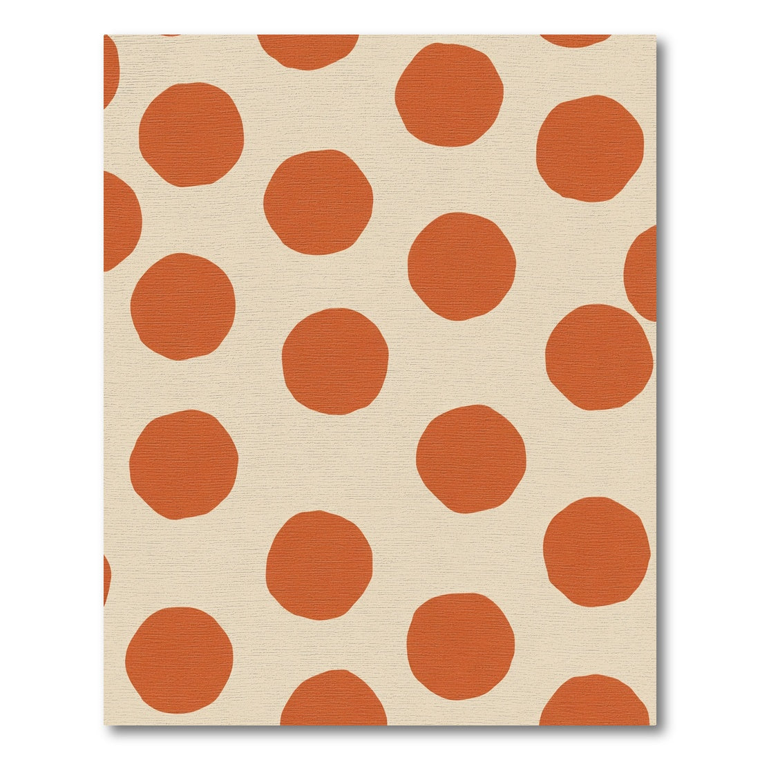 Terracotta Circles On Cream Background Rug