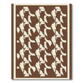 Brown Cream Abstract Repeating Animal forms Rug