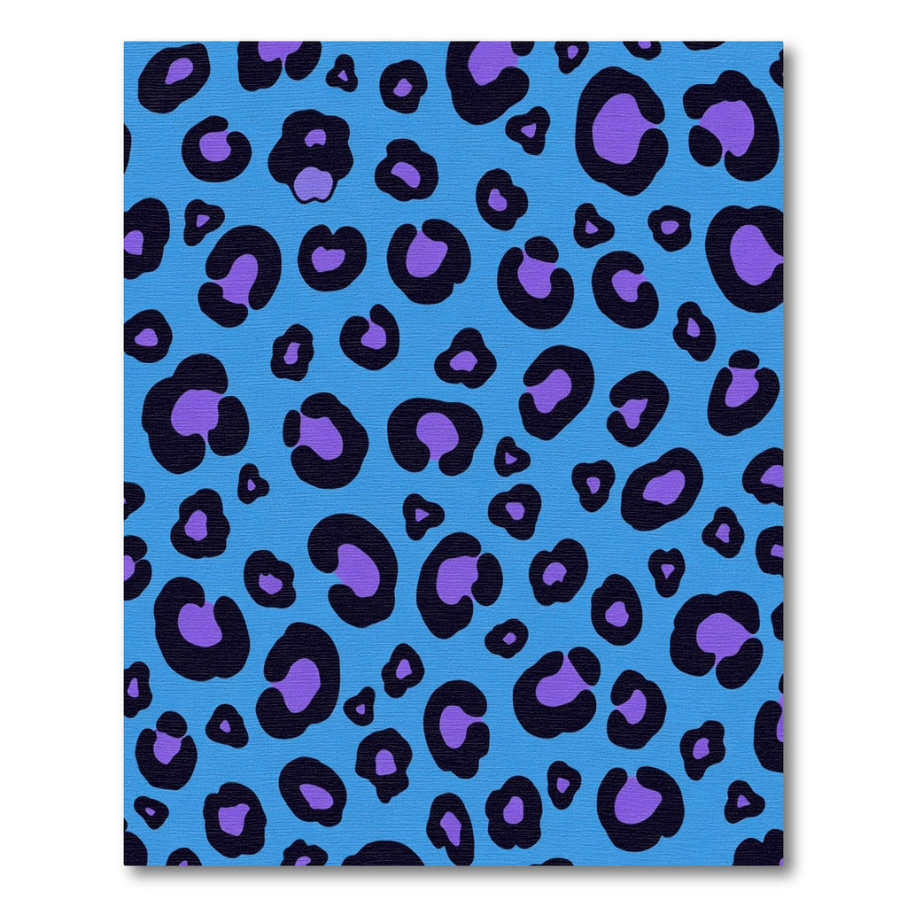 Bold Blue Purple Leopard Spots Rug